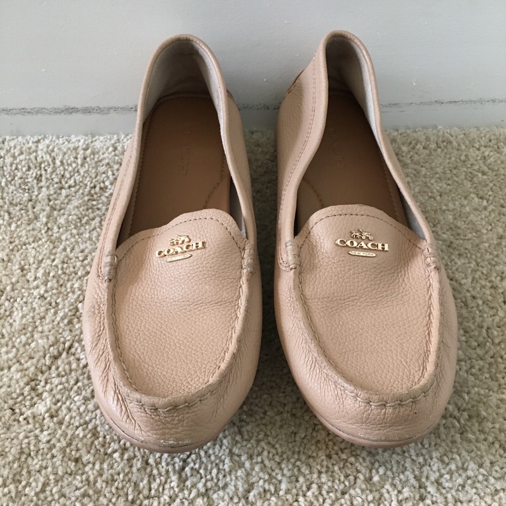 Blush coach loafers